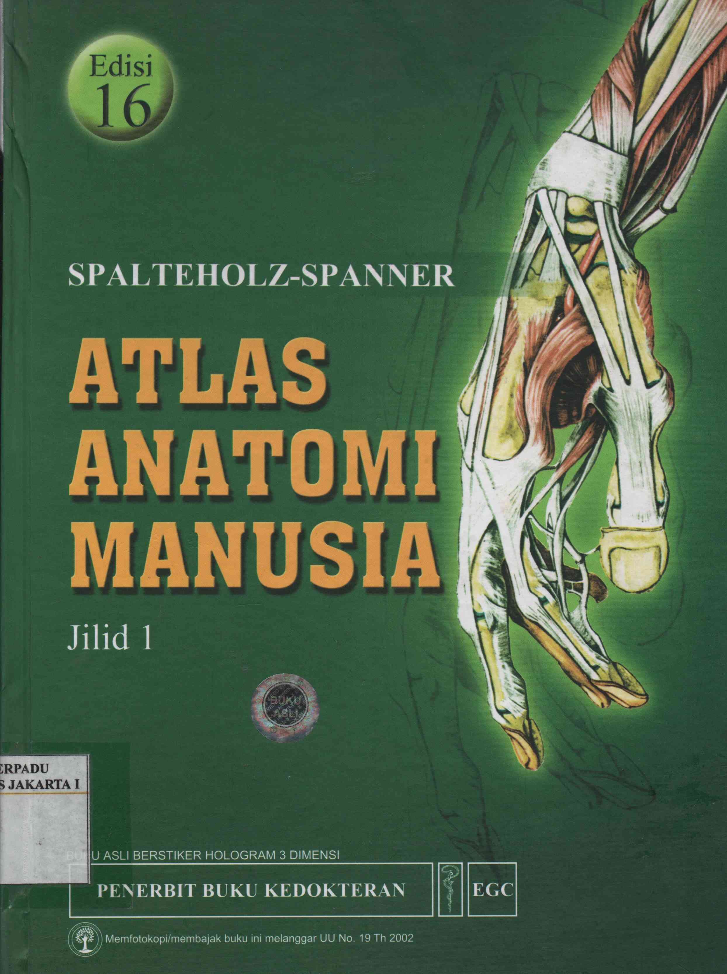Atlas Anatomi Manusia Jilid 1 (Edisi 16)