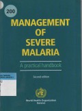 Management of Severe Malaria : A Pratical Handbook (Second Edition)