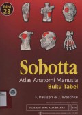 Sobotta : Atlas anatomi manusia : Buku tabel (Edisi 23)