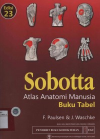 Sobotta : Atlas anatomi manusia : Buku tabel (Edisi 23)