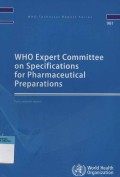 WHO Expert Committee on Specifications for Pharmaceutical Preparations